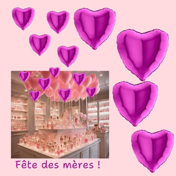 10 Coeurs Aluminium 45cm